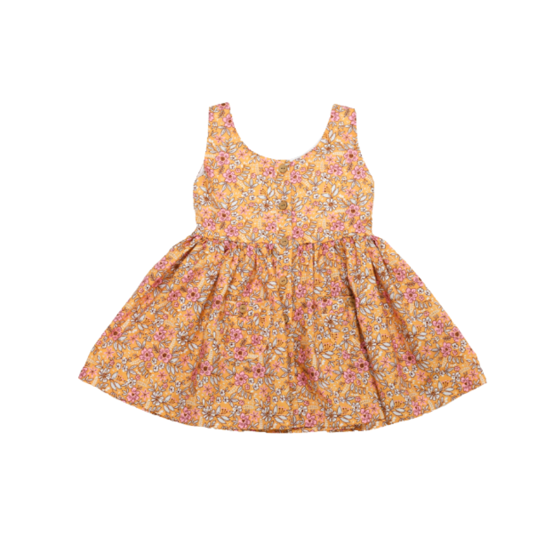 Buttondown Dress | Maize Floral